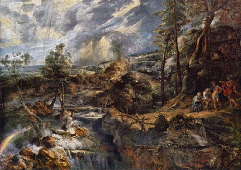 Peter Paul Rubens Gewitterlandschaft mit Philemon und Baucis Sweden oil painting art